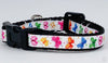 Butterflies cat or small dog collar 1/2" wide adjustable handmade bell or leash Petcollarshandmade