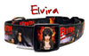 Elvira dog collar handmade adjustable buckle collar 1" or 5/8" wide or leash Petcollarshandmade