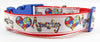 Autism Awareness dog collar handmade adjustable buckle collar 1 wide or leash - Furrypetbeds