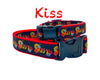KISS dog collar handmade adjustable buckle 1" or 5/8" wide or leash Rock N Roll Petcollarshandmade