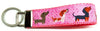 Dachshund Key Fob Wristlet Keychain 1"wide Zipper pull Camera strap handmade - Furrypetbeds