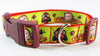 Curious George dog collar Handmade adjustable buckle collar 1"wide or leash - Furrypetbeds
