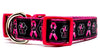 "Bark For a Cure" dog collar handmade adjustable buckle 1"or 5/8" wide or leash Petcollarshandmade