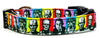 Horror Characters Dog collar handmade adjustable buckle 5/8" wide or leash Petcollarshandmade - Furrypetbeds