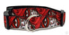 Day Of The Dead dog collar handmade adjustable buckle collar 1"wide or leash - Furrypetbeds