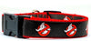 Ghostbusters dog collar handmade adjustable buckle 1" or 5/8" wide or leash Petcollarshandmade