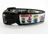 Minions dog collar handmade adjustable buckle collar 1" wide or leash fabric - Furrypetbeds