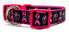 "Bark For a Cure" dog collar handmade adjustable buckle 1"or 5/8" wide or leash Petcollarshandmade