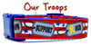 Support Our Troops dog collar handmade adjustable buckle collar 1" wide or leash - Furrypetbeds