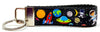 Space Key Fob Wristlet Keychain 1"wide Zipper pull Camera strap handmade - Furrypetbeds