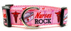 Nurses Rock dog collar handmade adjustable buckle collar 1" wide or leash - Furrypetbeds