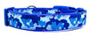 Blue Camo dog collar handmade adjustable buckle 1"or 5/8" wide or leash hunting Petcollarshandmade