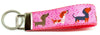Dachshund Key Fob Wristlet Keychain 1"wide Zipper pull Camera strap handmade - Furrypetbeds