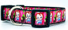 Chucky dog collar handmade adjustable buckle 1" wide or leash Horror pink Petcollarshandmade