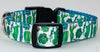 Cactus dog collar handmade adjustable buckle collar 5/8"wide or leash Petcollarshandmade