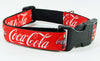 Coca Cola dog collar handmade adjustable buckle collar 1" or 5/8" wide or leash Petcollarshandmade