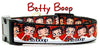 Betty Boop dog collar handmade adjustable buckle collar 1" or 5/8"wide or leash - Furrypetbeds