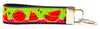 Watermelon Key Fob Wristlet Keychain 1"wide Zipper pull Camera strap handmade - Furrypetbeds