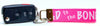 Bad To The Bone pink Key Fob Wristlet Keychain 1"wide Zipper pull Camera strap Petcollarshandmade