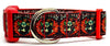 Day of the Dead dog collar handmade adjustable buckle collar 1" wide or leash - Furrypetbeds