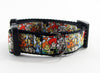 Flintstones dog collar handmade adjustable buckle collar 1" wide or leash fabric Petcollarshandmade
