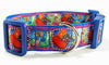 Candy Crush dog collar handmade adjustable buckle collar 1" wide or leash $12 - Furrypetbeds