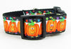 Halloween Pumpkins dog collar handmade, adjustable, buckle collar 1"wide or leash Petcollarshandmade