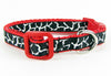 Animal Print cat or small dog collar 1/2" wide adjustable handmade bell or leash Petcollarshandmade