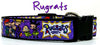 Rugrats Dog collar handmade adjustable buckle collar 1" wide 5/8" wide or leash Petcollarshandmade