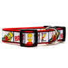 Bart/Simpsons dog collar handmade adjustable buckle 1"or 5/8" wide or leash Petcollarshandmade
