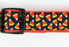 Halloween Candy Corn dog collar handmade adjustable buckle collar 1"wide or leash Petcollarshandmade