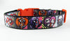 Horror dog collar handmade adjustable buckle collar 1" wide or leash Petcollarshandmade