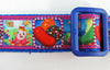 Candy Crush dog collar handmade adjustable buckle collar 1" wide or leash $12 - Furrypetbeds