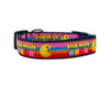 Pacman dog collar handmade adjustable buckle 1"or 5/8"wide or leash Game Pink Petcollarshandmade