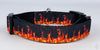 Flames dog collar Handmade adjustable buckle collar 1"wide or leash Motorcycle Petcollarshandmade