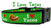 I Love Tacos Key Fob Wristlet Keychain 1"wide Zipper pull Camera strap handmade - Furrypetbeds