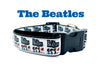 The Beatles dog collar adjustable buckle collar 1" or 5/8"wide or leash Fab Four Petcollarshandmade