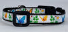 Butterflies cat or small dog collar 1/2" wide adjustable handmade bell or leash Petcollarshandmade