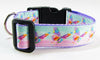 Butterflies dog collar,handmade, adjustable,buckle collar,1" wide, leash - Furrypetbeds