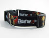 Friday the 13th dog collar handmade adjustable buckle collar 1" wide or leash Petcollarshandmade