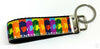 The Beatles Key Fob Wristlet Keychain 1"wide Zipper pull Camera strap handmade - Furrypetbeds