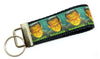 Frankenstein Key Fob Wristlet Keychain 1 1/4"wide Zipper pull Camera strap - Furrypetbeds