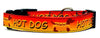 Hot Dog Dachshunds dog collar handmade adjustable buckle 5/8" wide or leash Petcollarshandmade