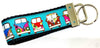 VW Bus Key Fob Wristlet Keychain 1 1/4"wide Zipper pull Camera strap - Furrypetbeds