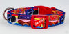 Candy dog collar handmade adjustable buckle collar 5/8" wide or leash fabric Petcollarshandmade