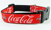 Coca Cola dog collar handmade adjustable buckle collar 1" or 5/8" wide or leash Petcollarshandmade