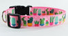 Cactus girl dog collar handmade adjustable buckle collar 1" or 5/8"wide or leash Petcollarshandmade