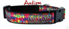 Autism dog collar handmade 12.00 all sizes adjustable buckle collar 1 wide leash - Furrypetbeds