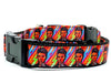 David Bowie dog collar Handmade adjustable buckle 1" or 5/8"wide or leash Rocker Petcollarshandmade