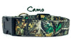 Camo dog collar handmade adjustable buckle 1"or 1/2" wide or leash hunting Petcollarshandmade